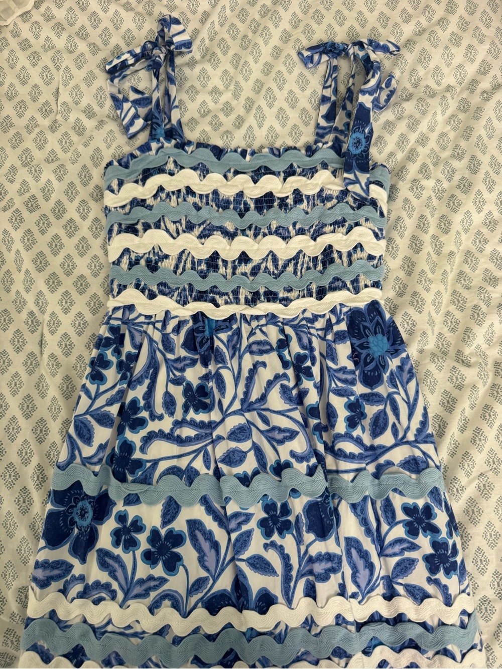 Avara Blue Floral Mini Dress